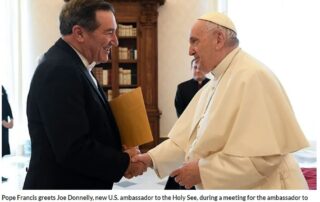 The new U.S. ambassador to the Holy See, Joe Donnelly,